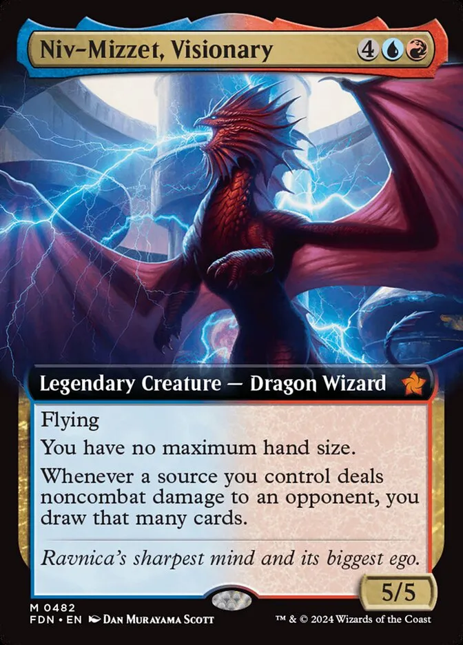 2024 Foundations Niv-Mizzet, Visionary #482 mythic card image