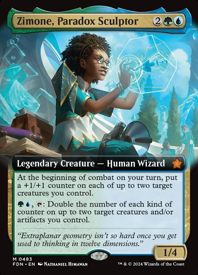 2024 Foundations Zimone, Paradox Sculptor #483 mythic card image
