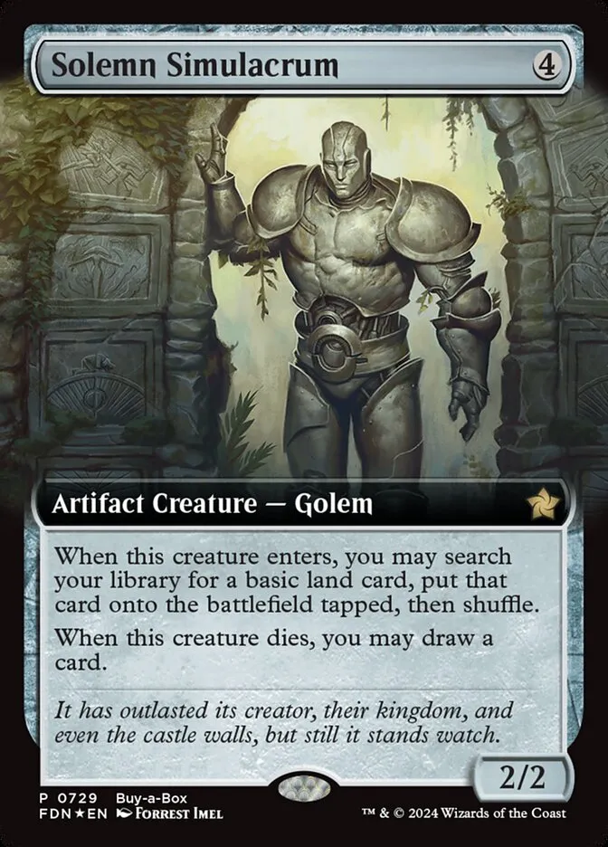 2024 Foundations Solemn Simulacrum rare #729 rare card image