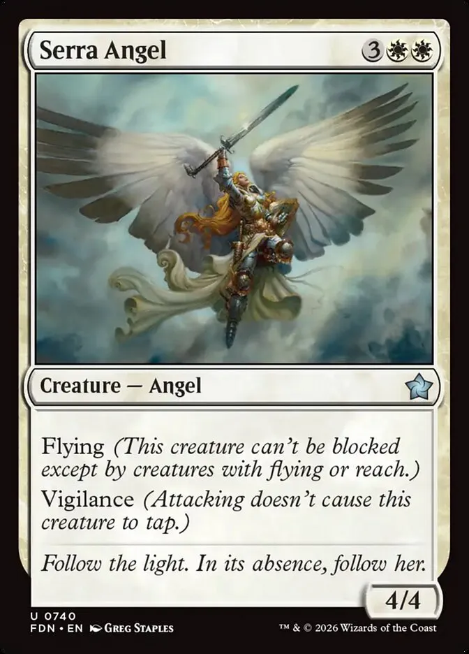 2024 Foundations Serra Angel uncommon #740 uncommon card image