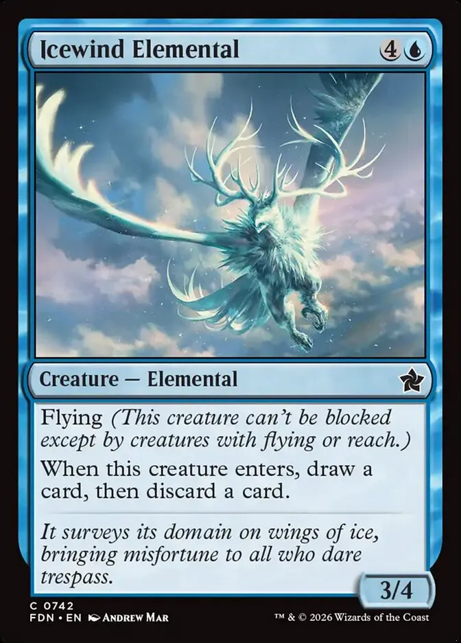 2024 Foundations Icewind Elemental common #742 common card image