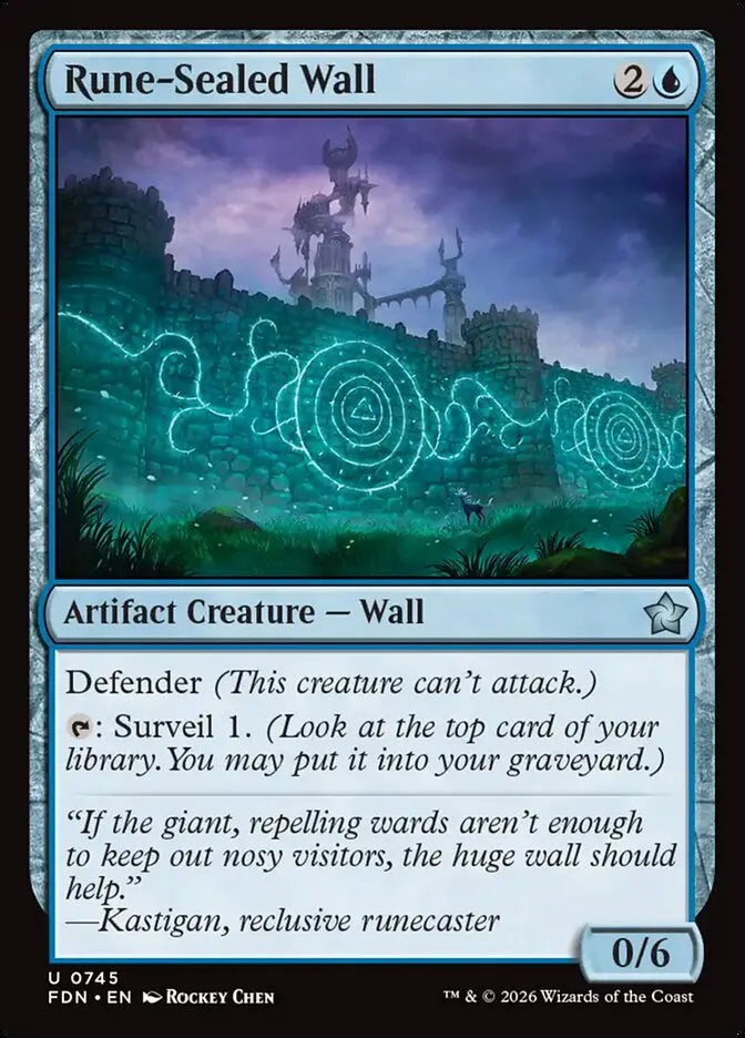 2024 Foundations Rune-Sealed Wall uncommon #745 uncommon card image
