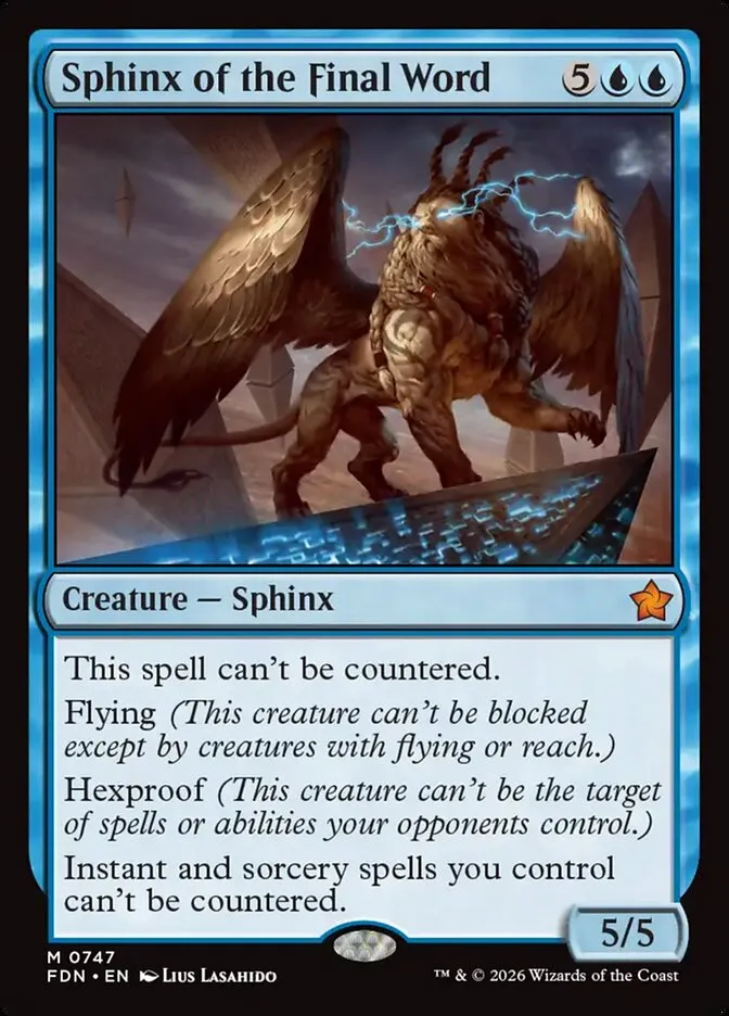 2024 Foundations Sphinx of the Final Word #747 mythic card image
