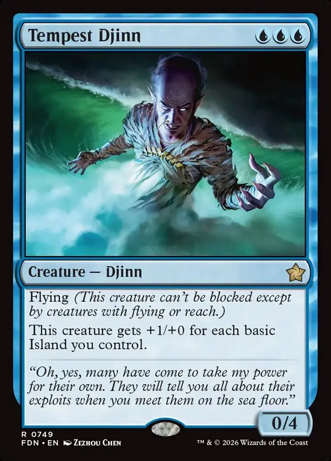 2024 Foundations Tempest Djinn #749 rare card image