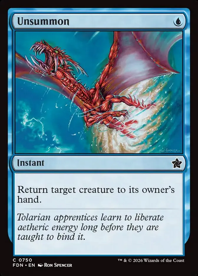 2024 Foundations Unsummon common #750 common card image