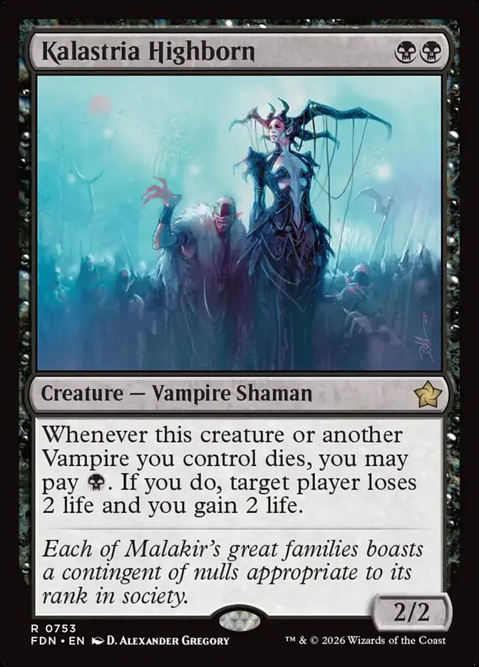 2024 Foundations Kalastria Highborn #753 rare card image