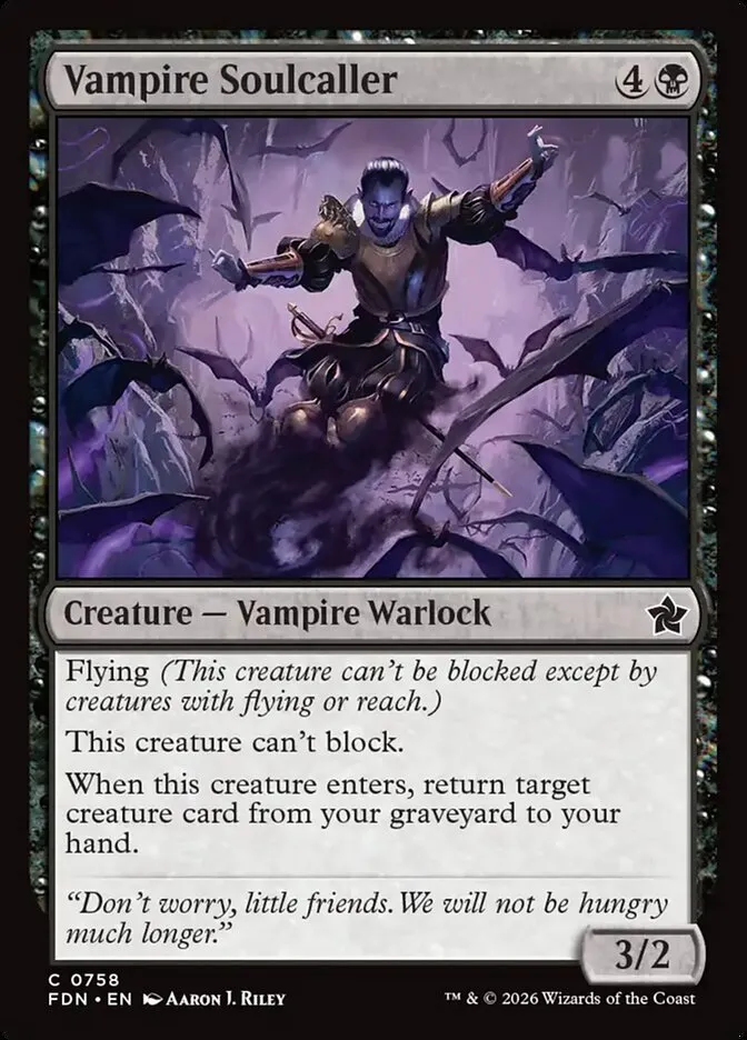 2024 Foundations Vampire Soulcaller common #758 common card image