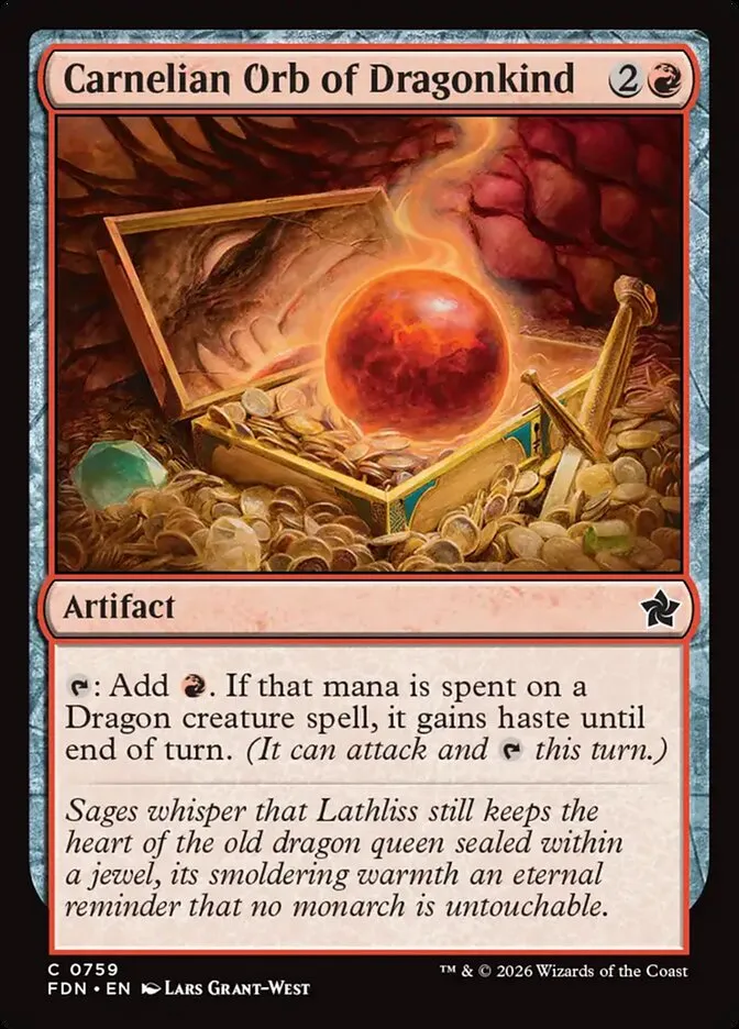 2024 Foundations Carnelian Orb of Dragonkind #759 common card image