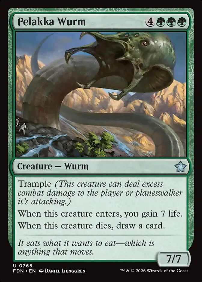 2024 Foundations Pelakka Wurm #765 uncommon card image