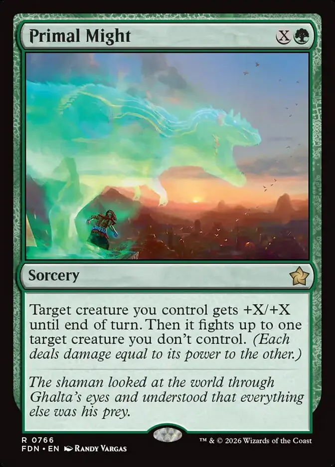 2024 Foundations Primal Might rare #766 rare card image