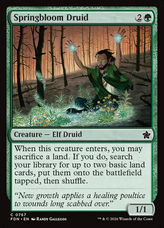 2024 Foundations Springbloom Druid common #767 common card image