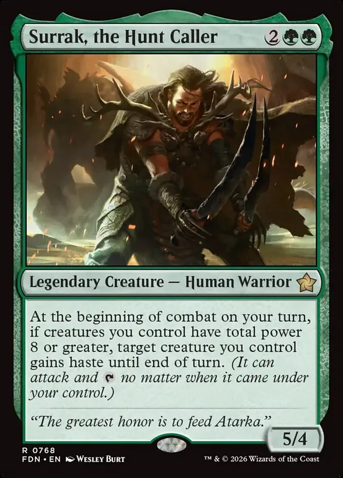 2024 Foundations Surrak, the Hunt Caller #768 rare card image