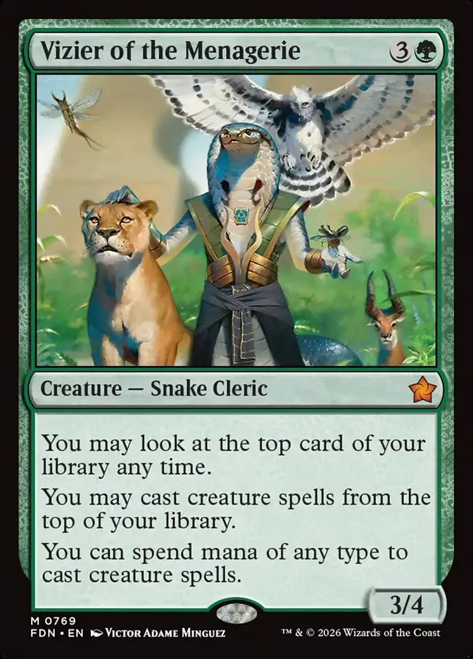 2024 Foundations Vizier of the Menagerie #769 mythic card image