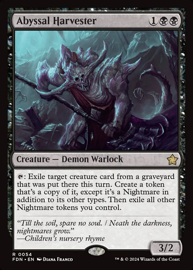 2024 Foundations Abyssal Harvester #54 rare card image
