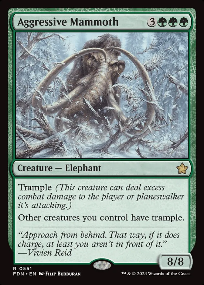 2024 Foundations Aggressive Mammoth rare #551 rare card image