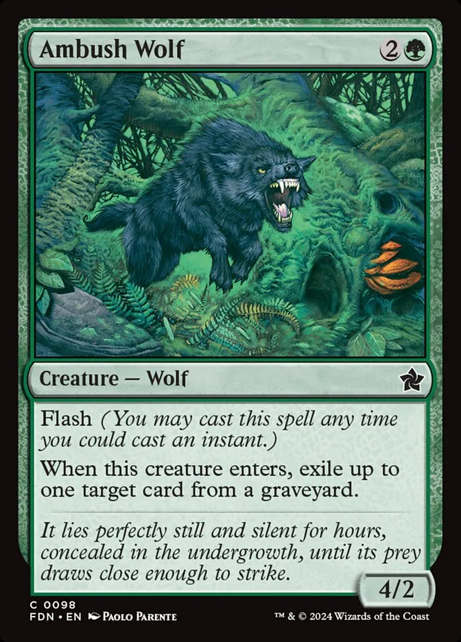 2024 Foundations Ambush Wolf common #98 common card image