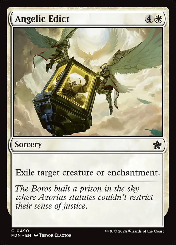 2024 Foundations Angelic Edict common #490 common card image
