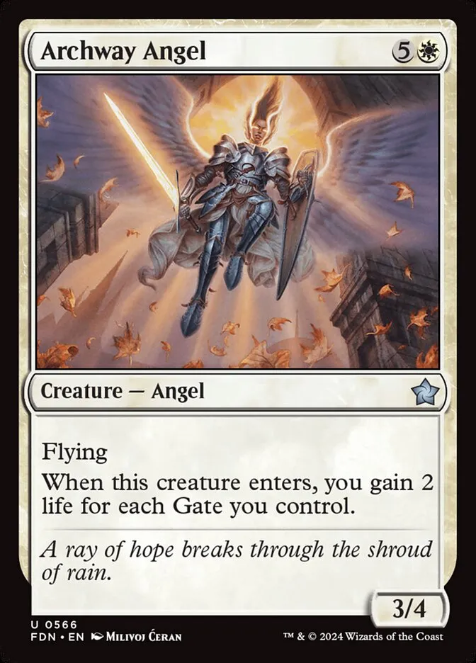 2024 Foundations Archway Angel #566 uncommon card image