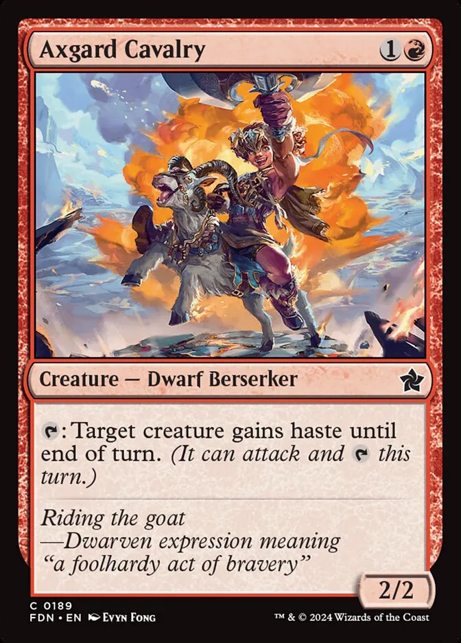 2024 Foundations Axgard Cavalry [Foil] common #189 common card image