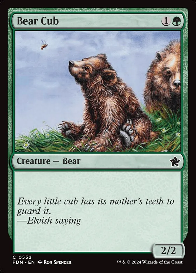 2024 Foundations Bear Cub common #552 common card image