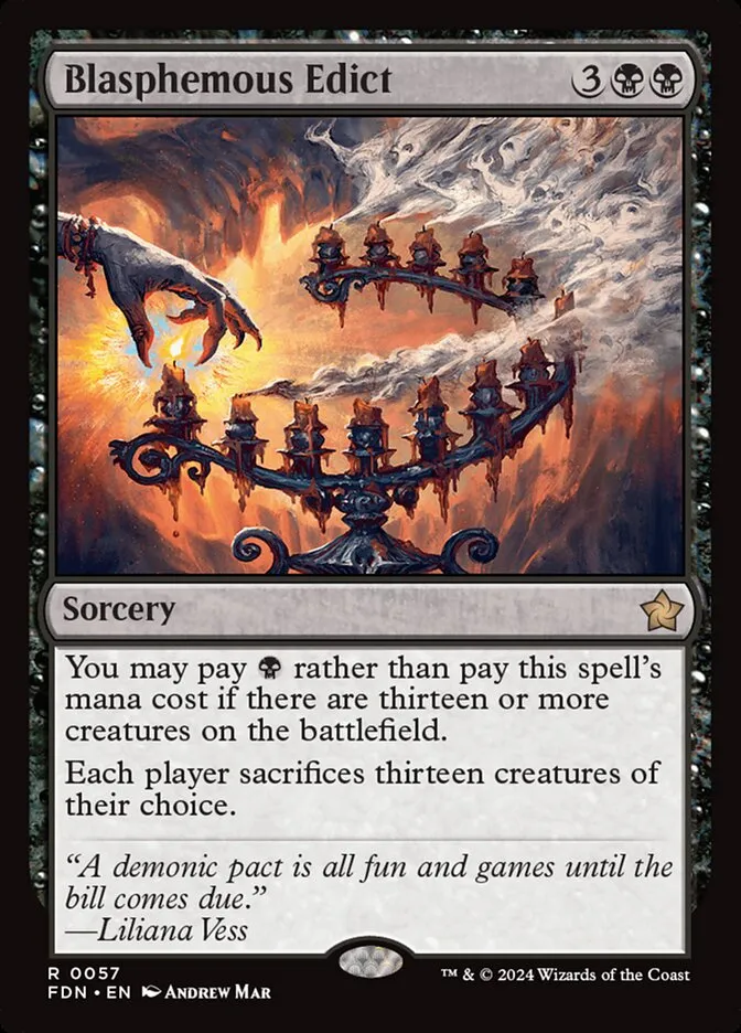 2024 Foundations Blasphemous Edict rare #57 rare card image