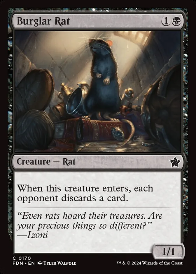 2024 Foundations Burglar Rat #170 common card image