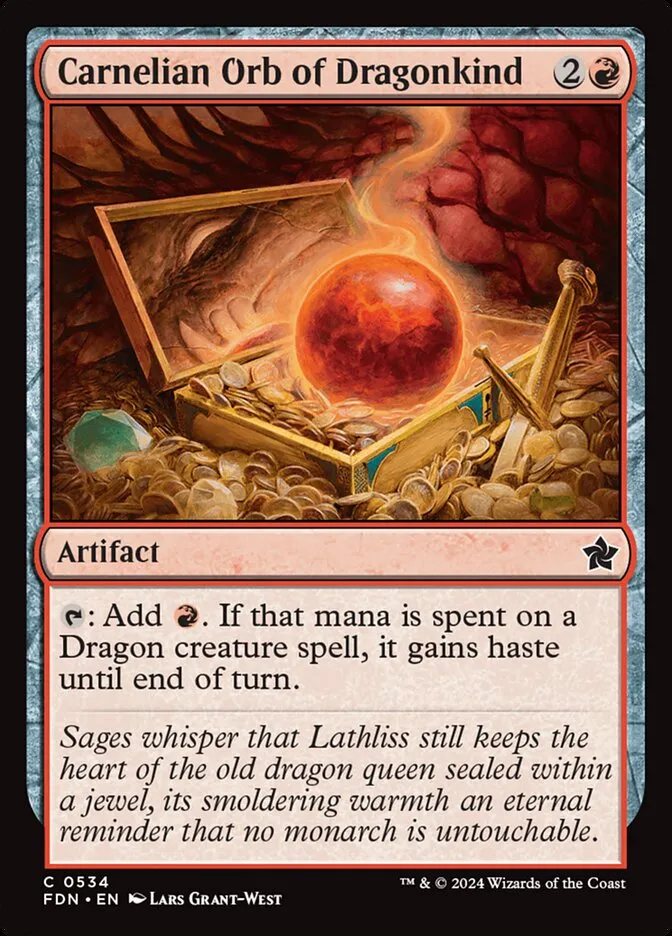 2024 Foundations Carnelian Orb of Dragonkind #534 common card image