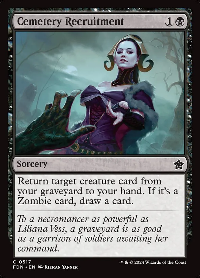 2024 Foundations Cemetery Recruitment #517 common card image