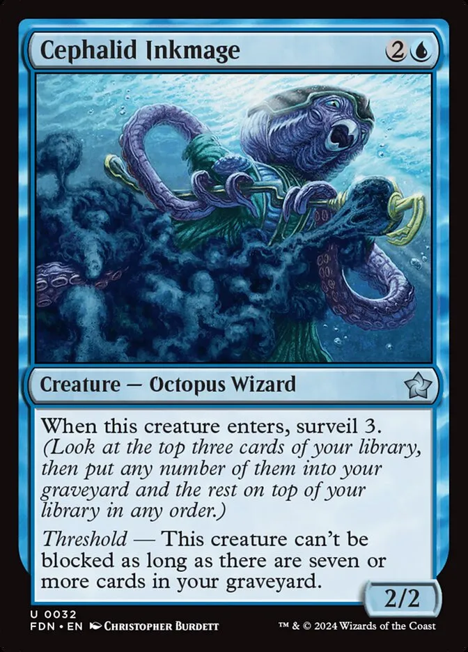 2024 Foundations Cephalid Inkmage uncommon #32 uncommon card image