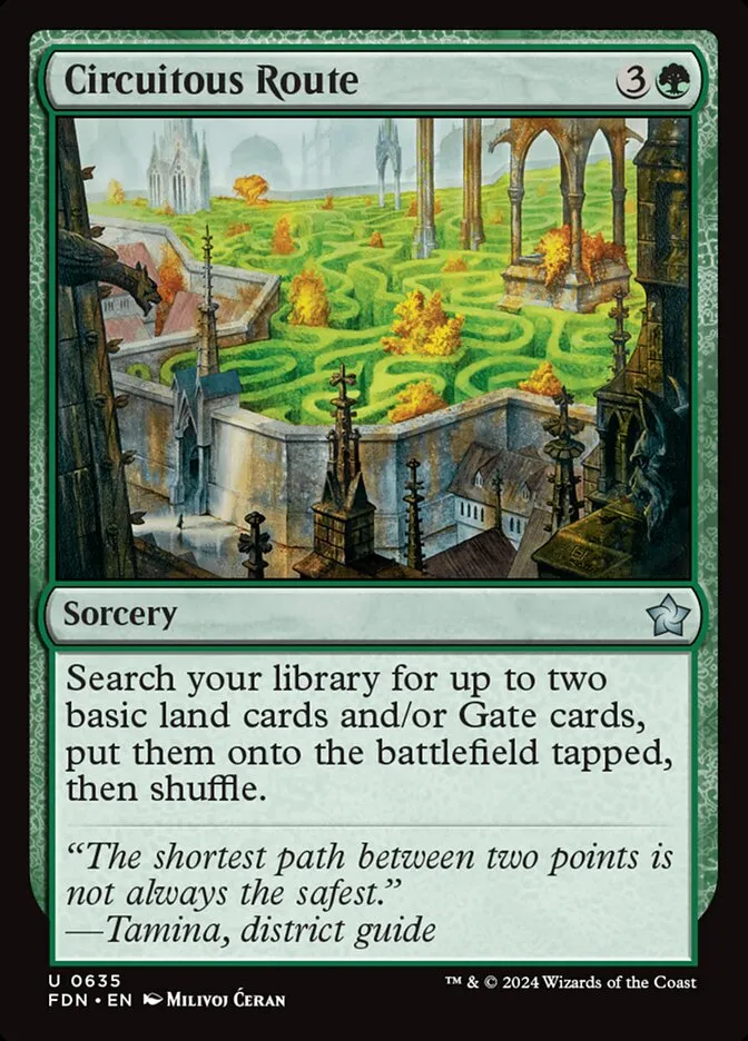 2024 Foundations Circuitous Route uncommon #635 uncommon card image