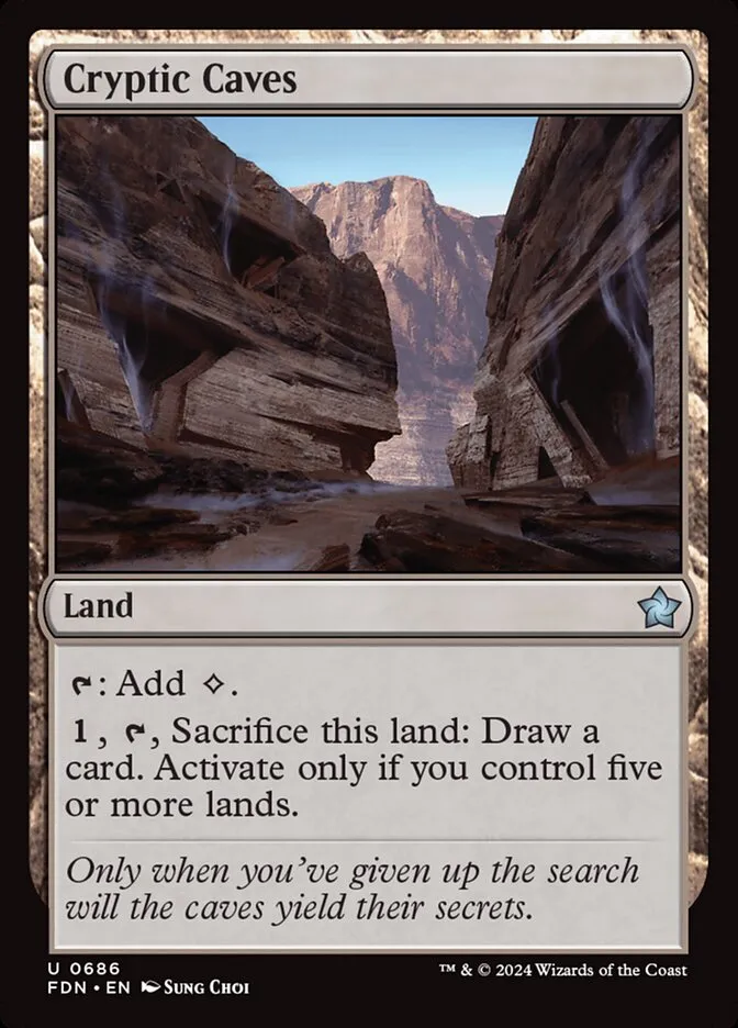2024 Foundations Cryptic Caves uncommon #686 uncommon card image