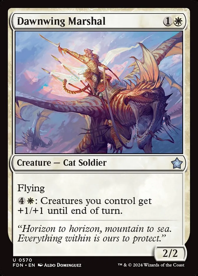 2024 Foundations Dawnwing Marshal #570 uncommon card image