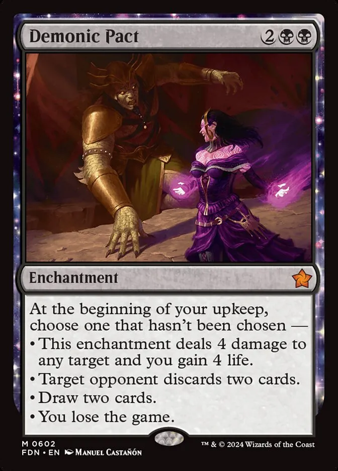 2024 Foundations Demonic Pact mythic #602 mythic card image
