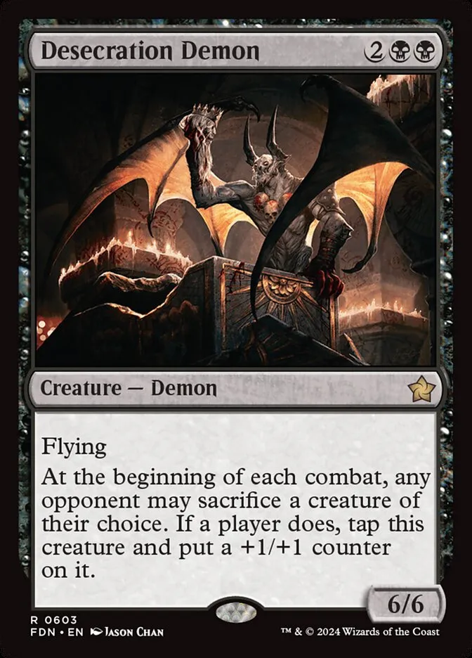 2024 Foundations Desecration Demon #603 rare card image