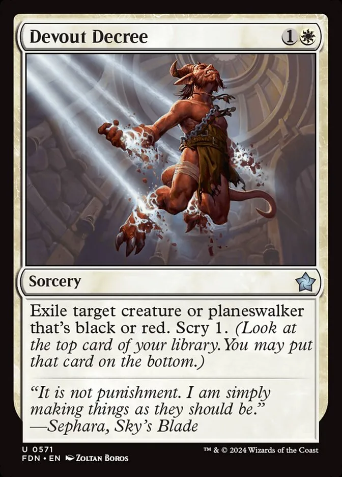 2024 Foundations Devout Decree uncommon #571 uncommon card image