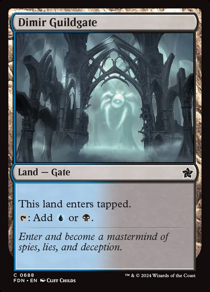 2024 Foundations Dimir Guildgate common #688 common card image