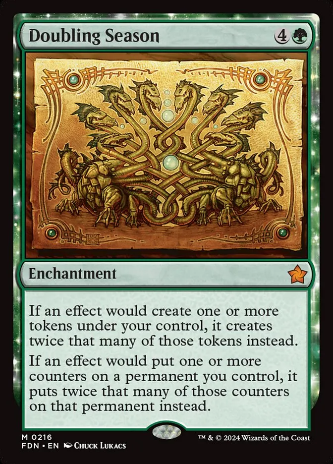 2024 Foundations Doubling Season mythic #216 mythic card image
