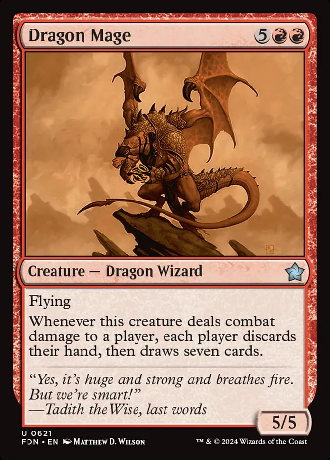 2024 Foundations Dragon Mage uncommon #621 uncommon card image
