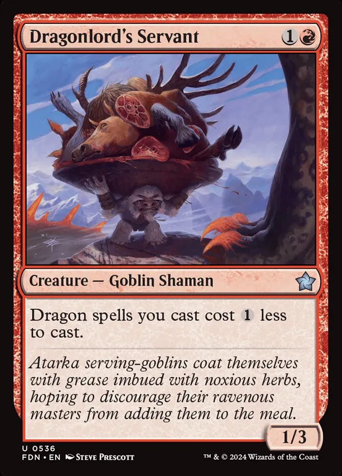 2024 Foundations Dragonlord's Servant #536 uncommon card image