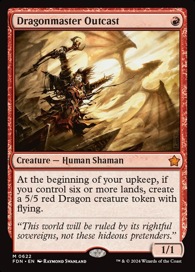 2024 Foundations Dragonmaster Outcast mythic #622 mythic card image