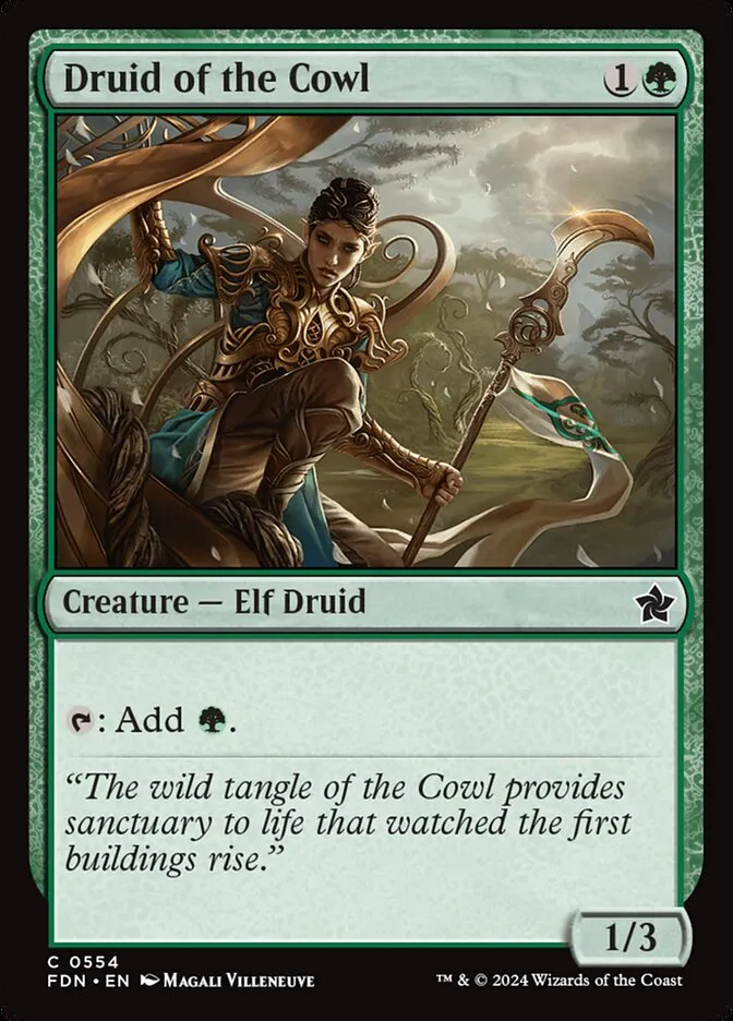 2024 Foundations Druid of the Cowl #554 common card image