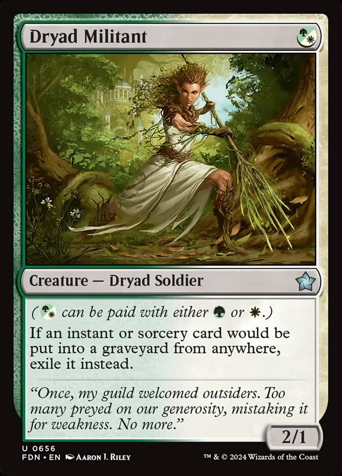 2024 Foundations Dryad Militant uncommon #656 uncommon card image