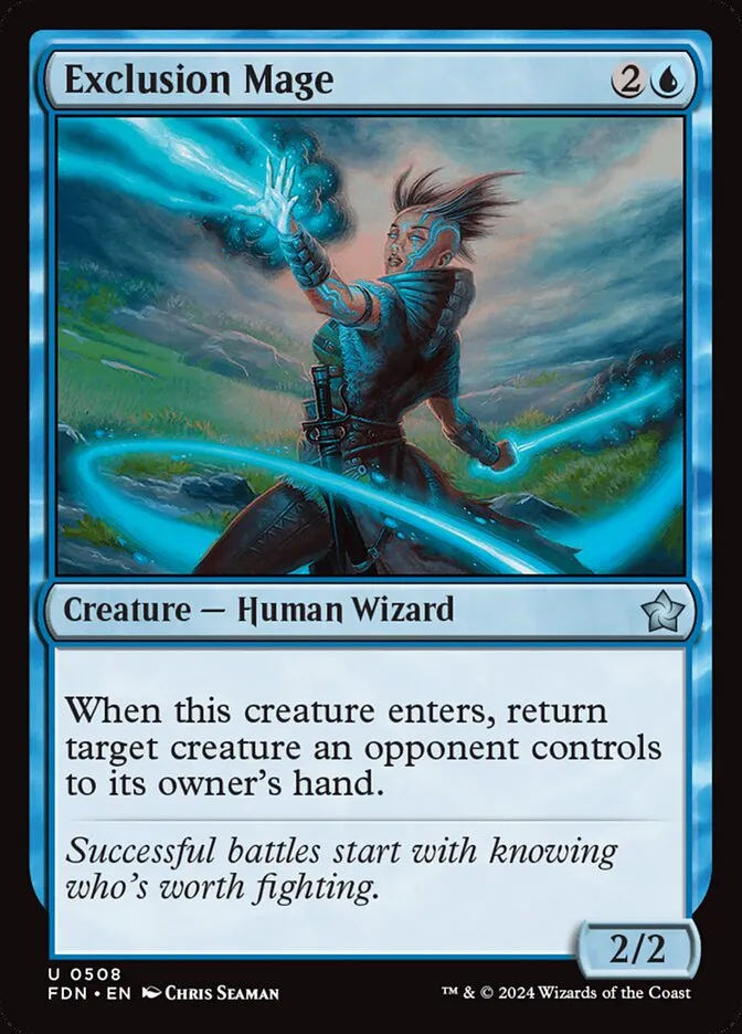 2024 Foundations Exclusion Mage uncommon #508 uncommon card image