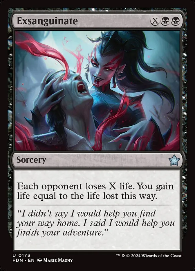 2024 Foundations Exsanguinate [Foil] uncommon #173 uncommon card image