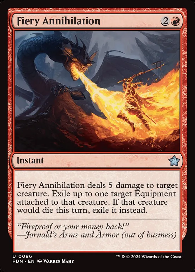 2024 Foundations Fiery Annihilation uncommon #86 uncommon card image