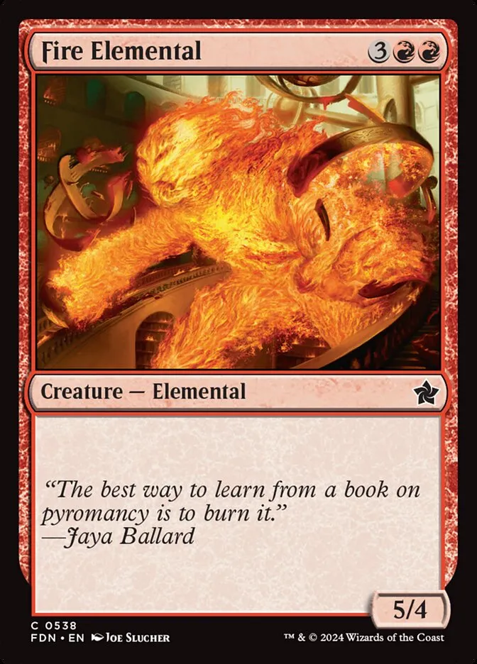 2024 Foundations Fire Elemental common #538 common card image