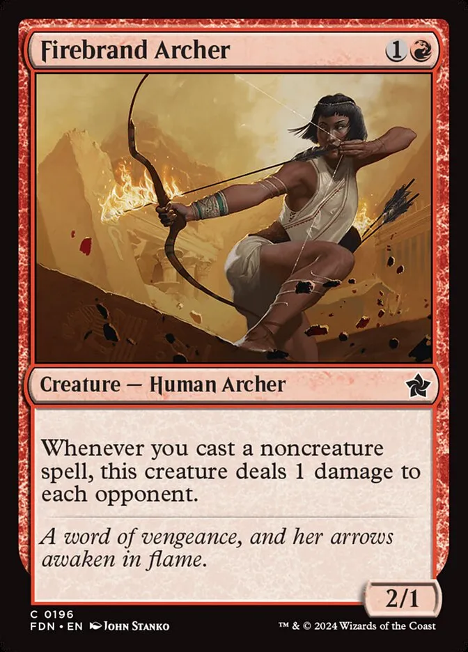 2024 Foundations Firebrand Archer [Foil] common #196 common card image