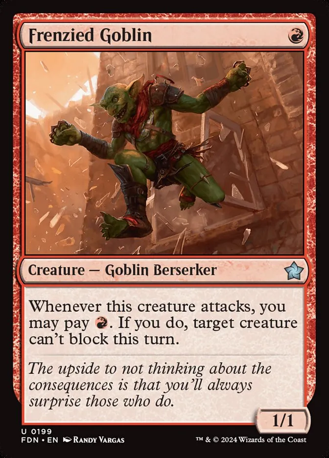 2024 Foundations Frenzied Goblin uncommon #199 uncommon card image