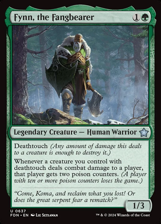 2024 Foundations Fynn, the Fangbearer #637 uncommon card image