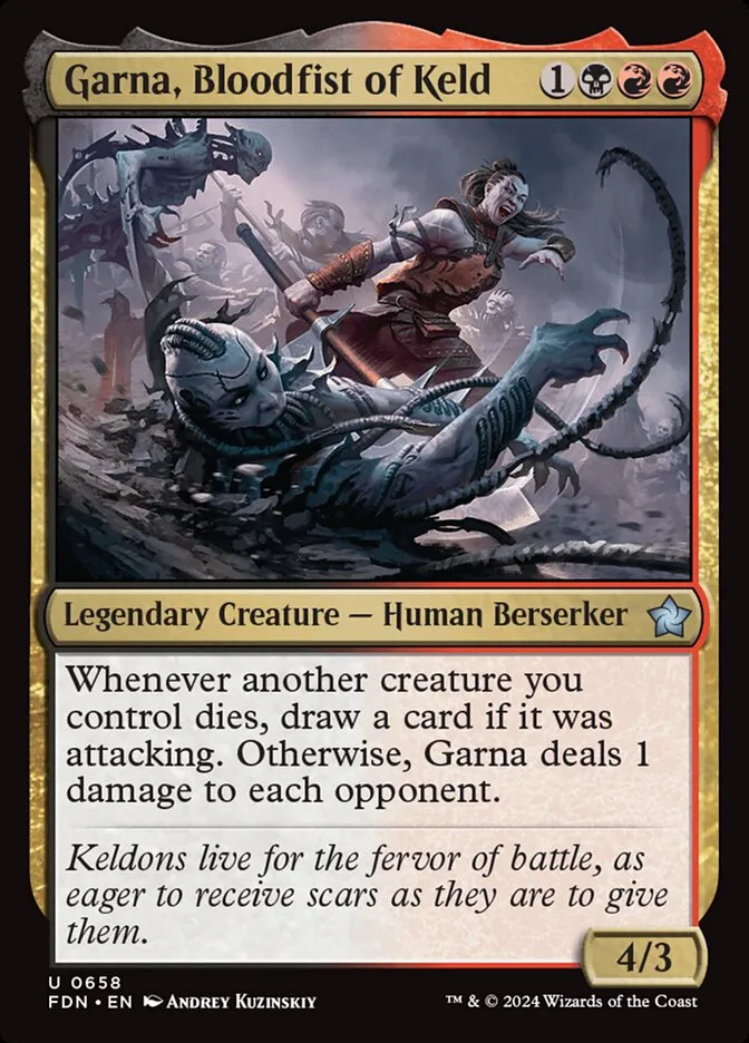 2024 Foundations Garna, Bloodfist of Keld #658 uncommon card image